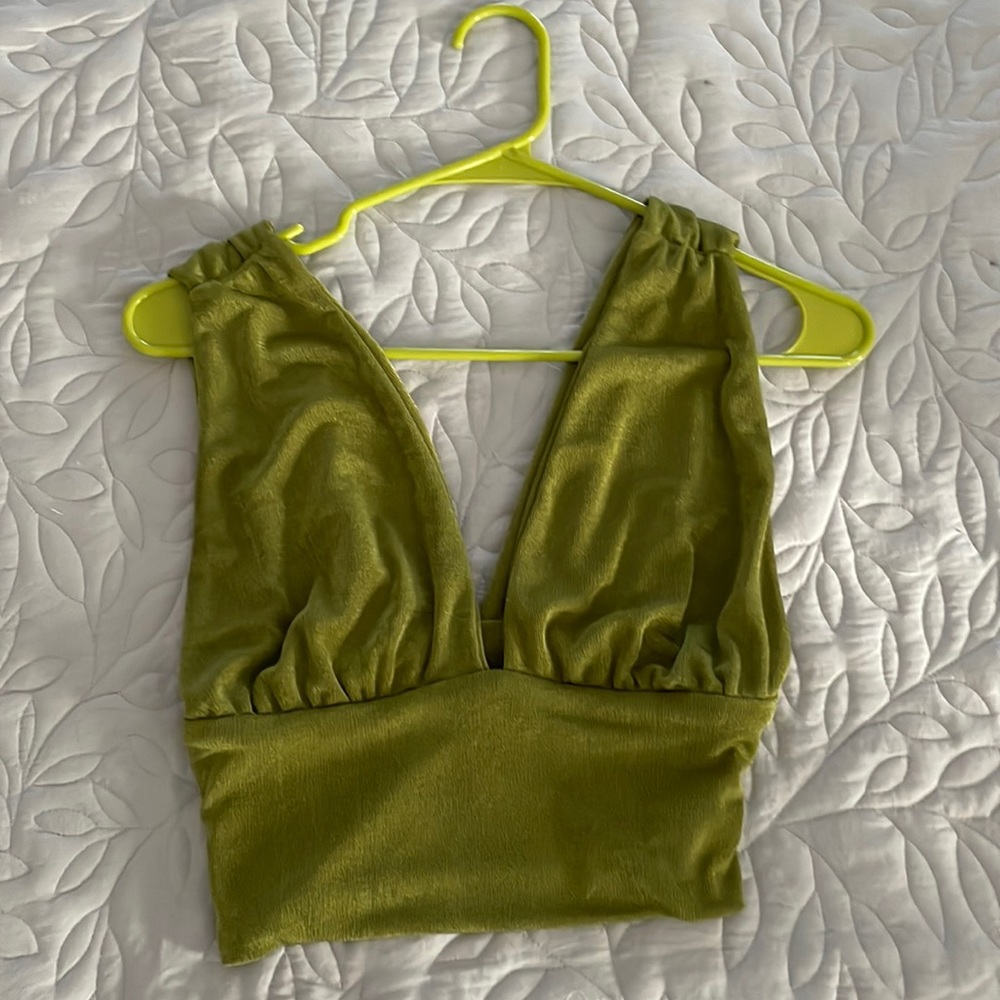 Green Plunge Top